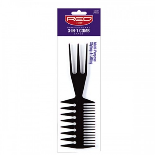 Red Professional 3-in-1 Comb Large CMB23